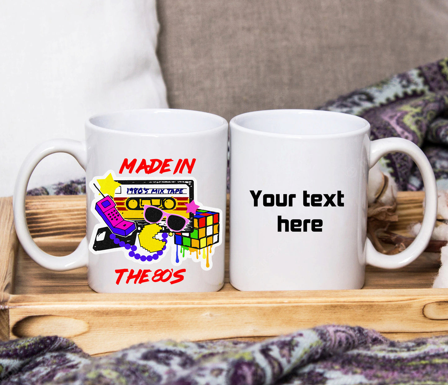 Retro tape Made In The 80s Mug Personalised