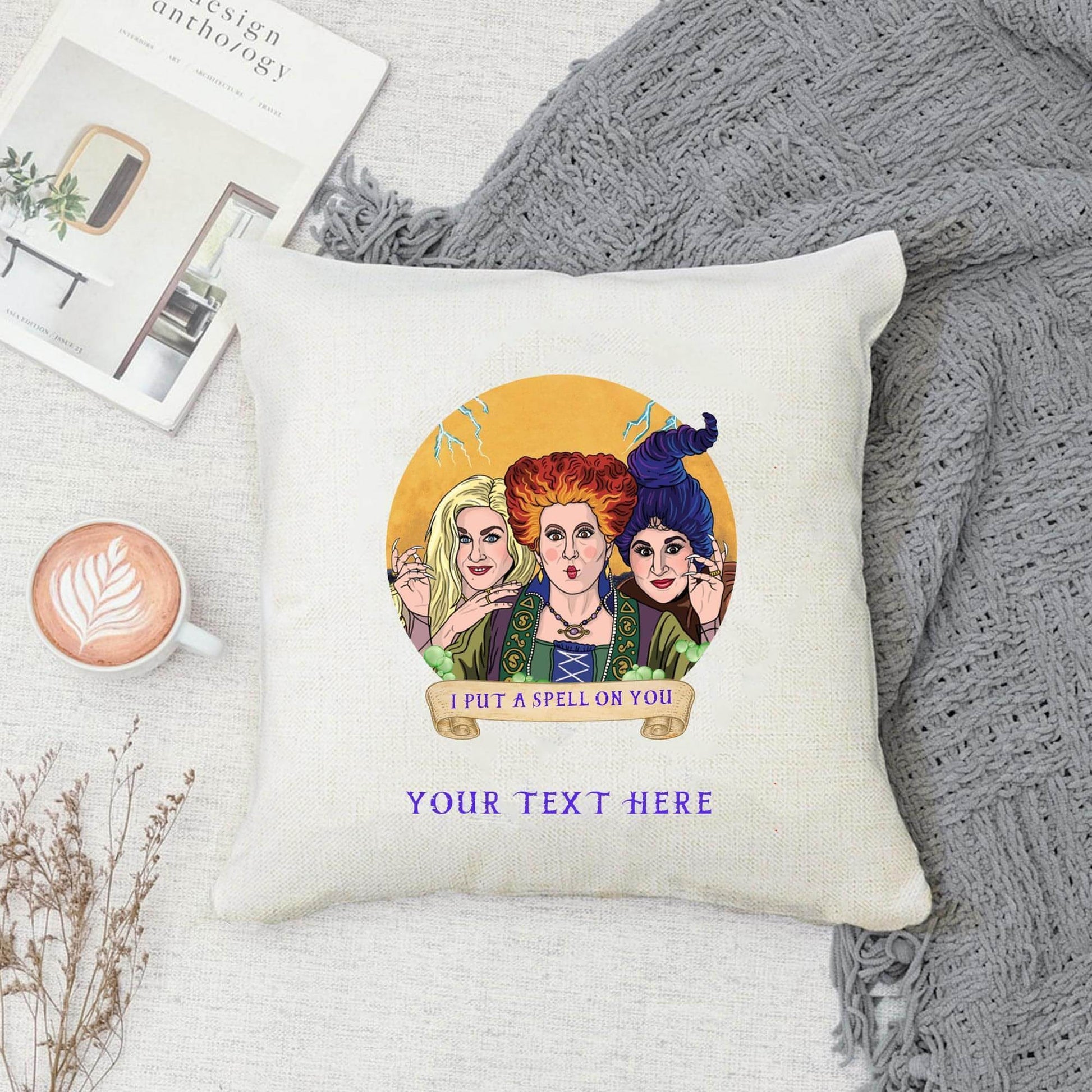 Hocus-P Inspired Cushion ~ I Put A Spell On You - SquidPot