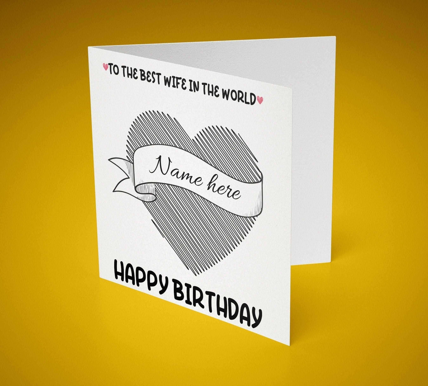 To The Best Girlfriend/Wife/Husband/Boyfriend Birthday Greeting Card 6x6 Inch (Personalised) - SquidPot