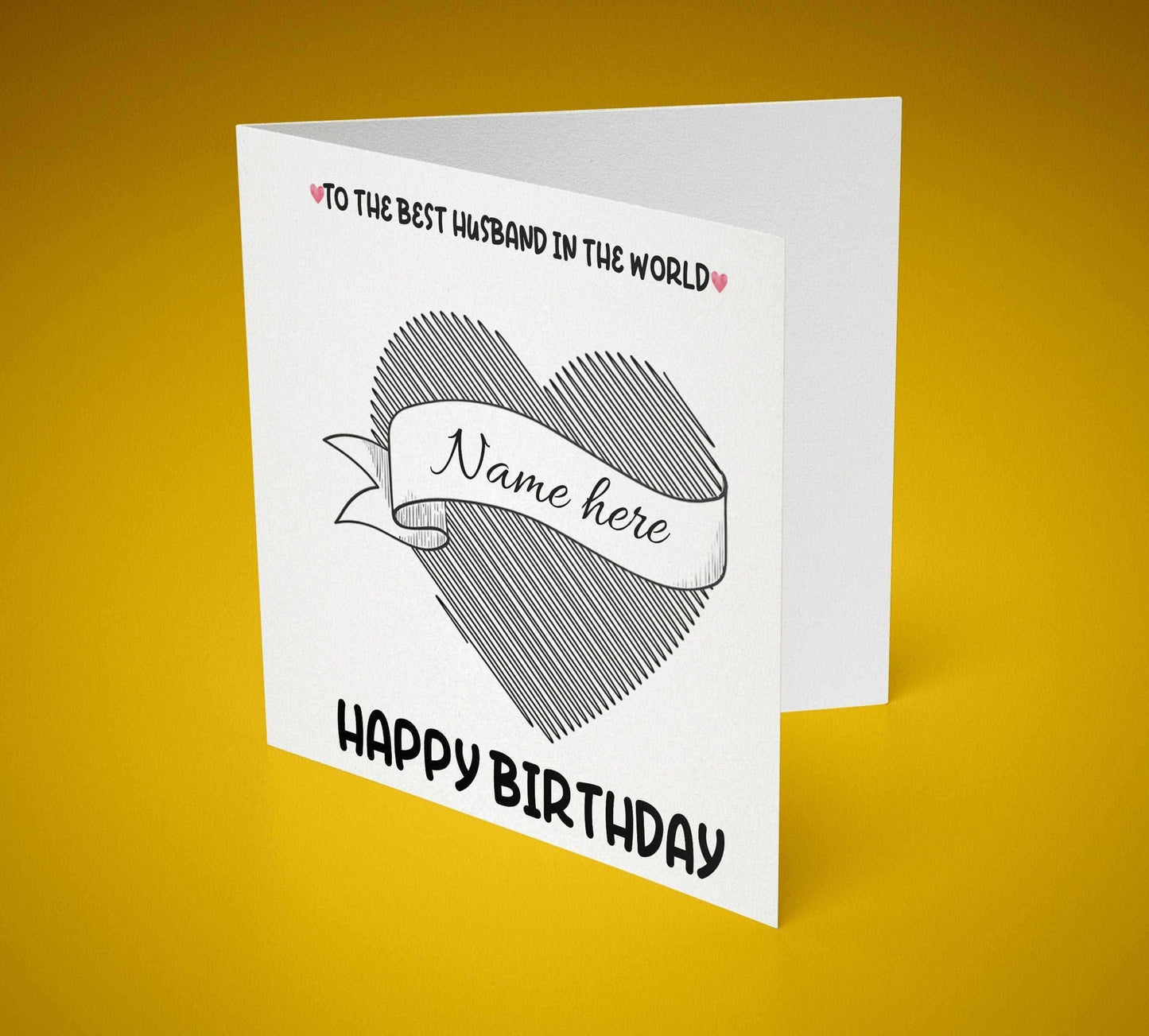 To The Best Girlfriend/Wife/Husband/Boyfriend Birthday Greeting Card 6x6 Inch (Personalised) - SquidPot