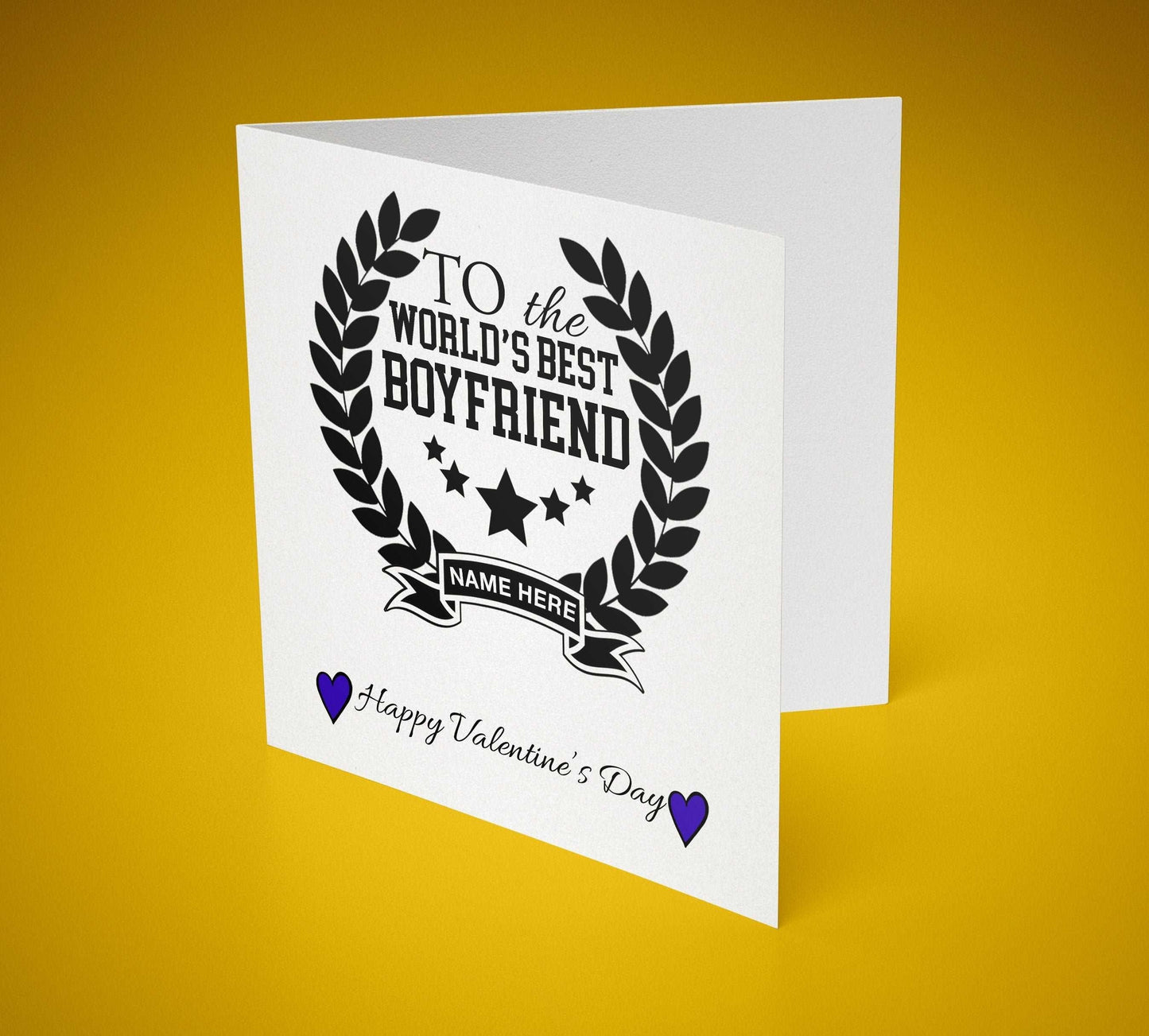 Worlds Best Girlfriend/Wife/Husband/Boyfriend Birthday Greeting Card 6x6 Inch (Personalised) - SquidPot