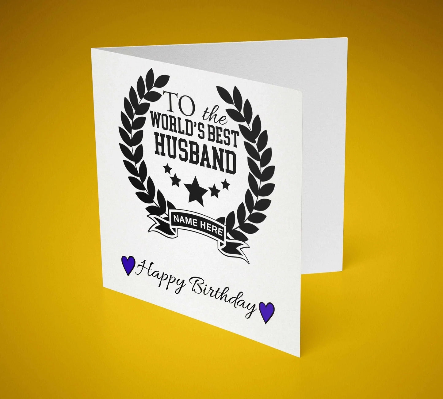 Worlds Best Girlfriend/Wife/Husband/Boyfriend Birthday Greeting Card 6x6 Inch (Personalised) - SquidPot