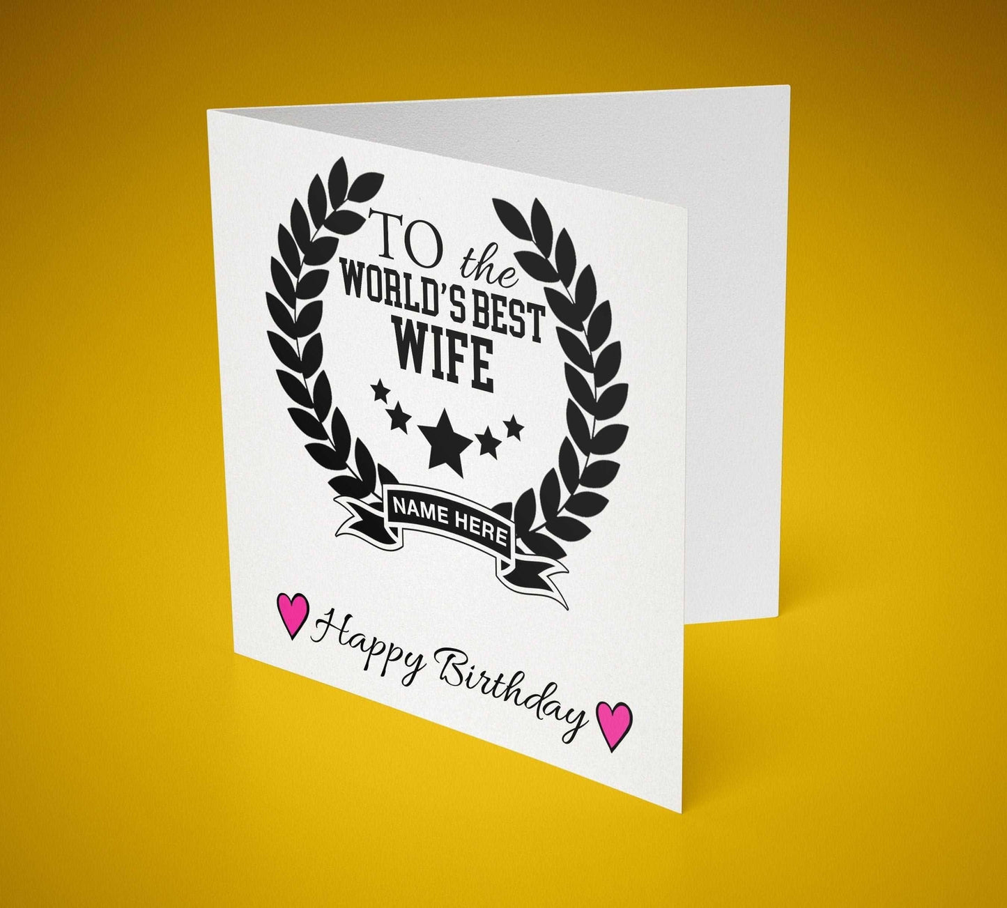 Worlds Best Girlfriend/Wife/Husband/Boyfriend Birthday Greeting Card 6x6 Inch (Personalised) - SquidPot