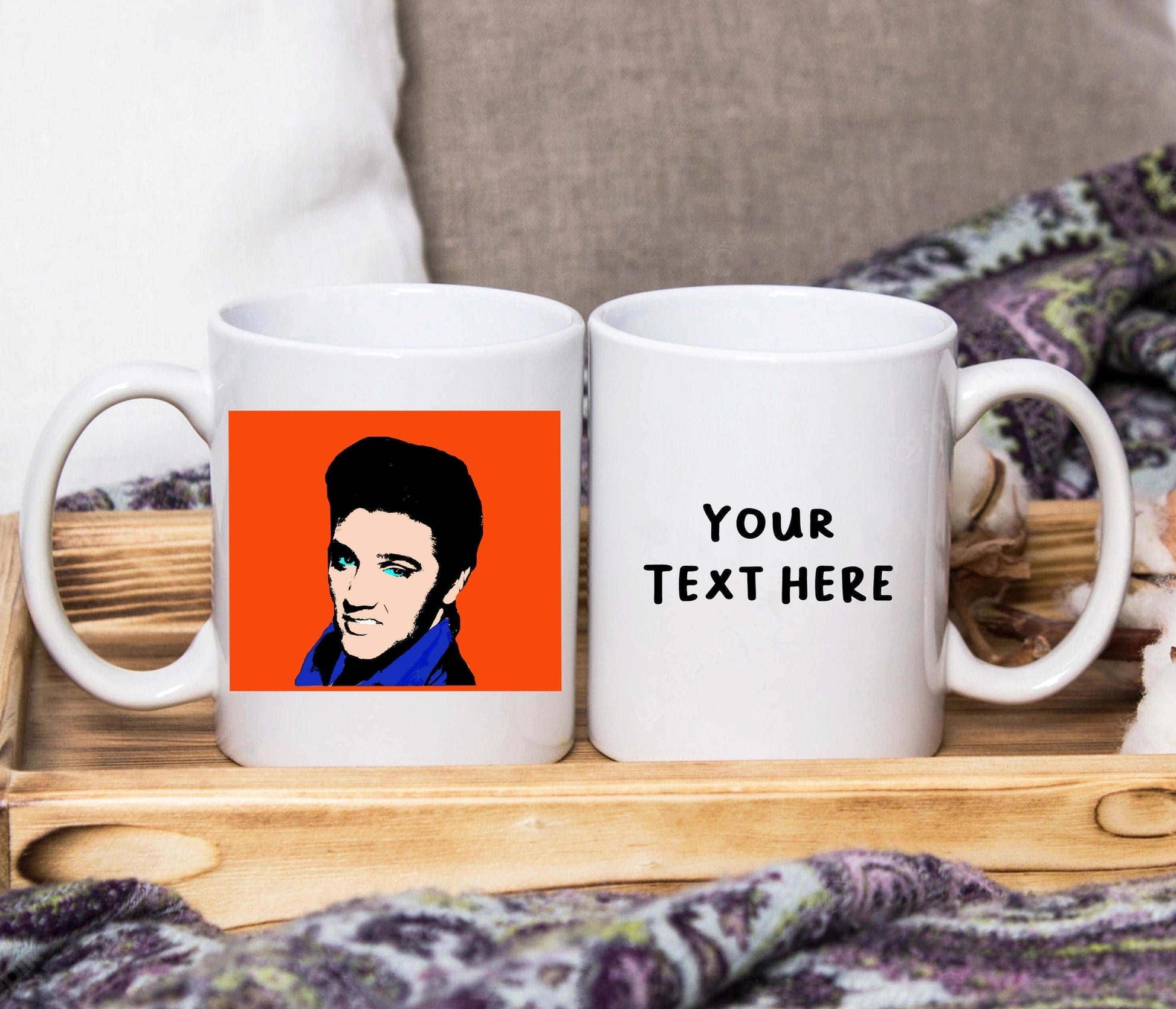 Elvis Pop Art Style Mug (Personalised) - SquidPot