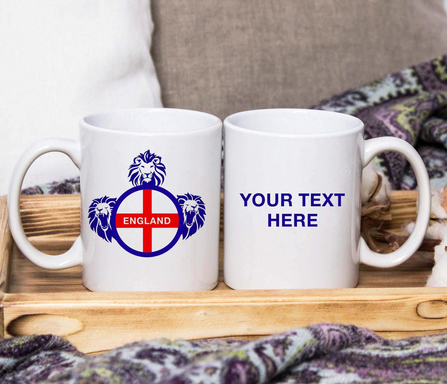 England Three Lions Mug (Personalised) - SquidPot