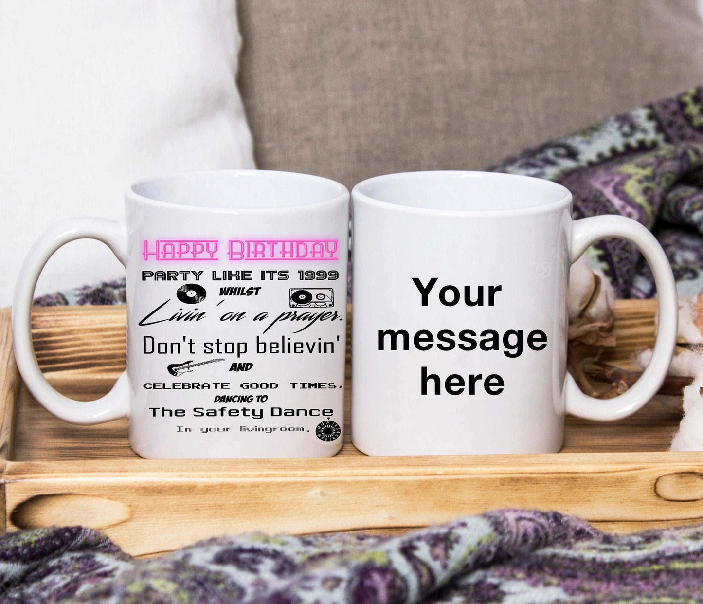 Happy Birthday 1980's Music Mug (Personalised) - SquidPot