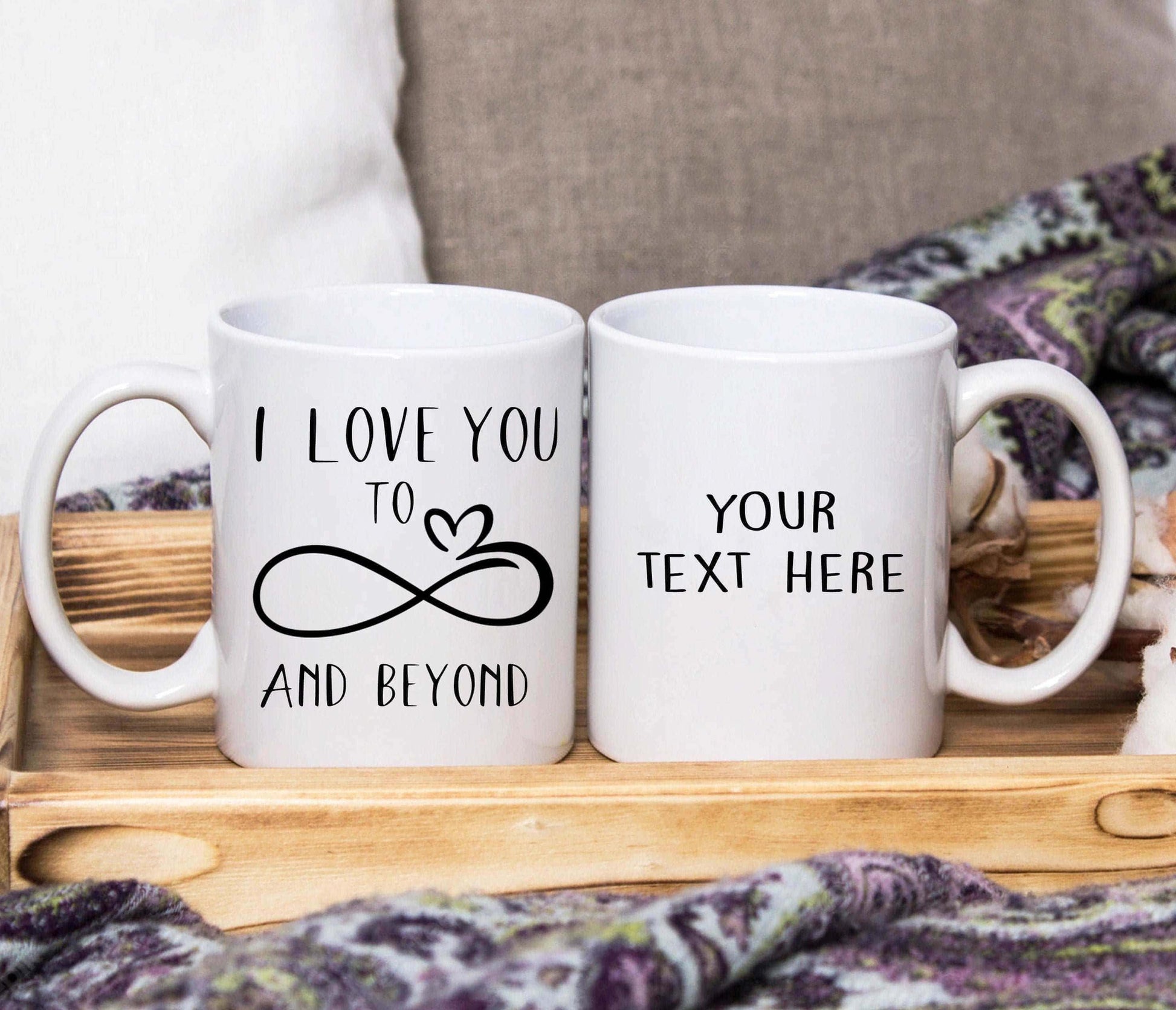 I love You to Infinity & Beyond Mug (Personalised) - SquidPot