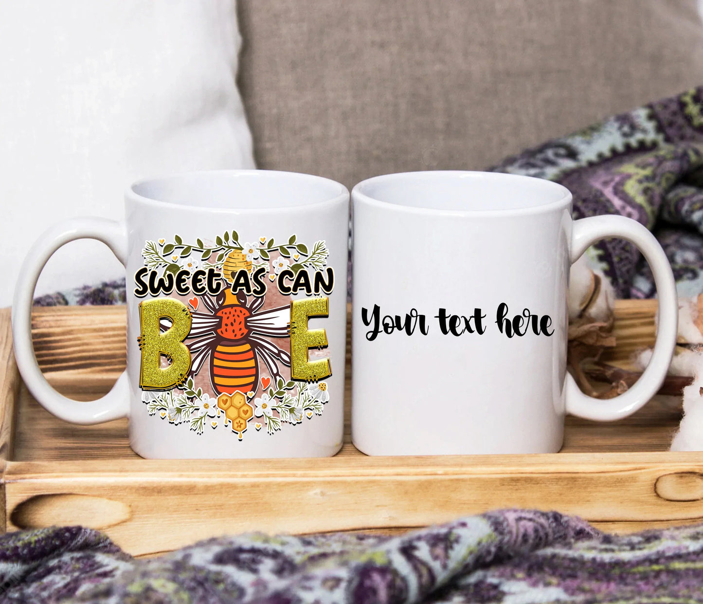 Inspiring Bee Quote Design ~ Choose Your Design ~ Personalised SquidPot