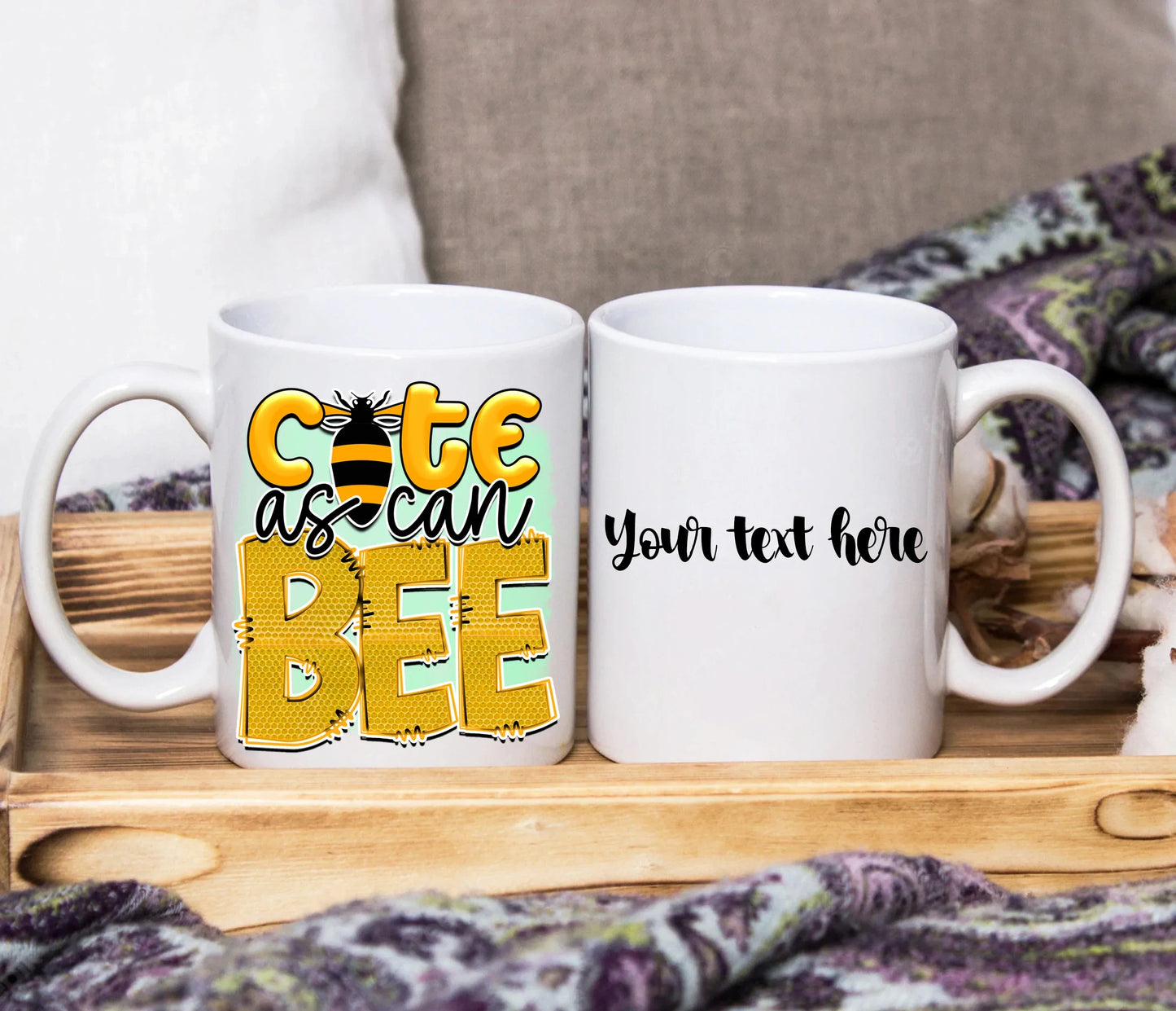 Inspiring Bee Quote Design ~ Choose Your Design ~ Personalised SquidPot