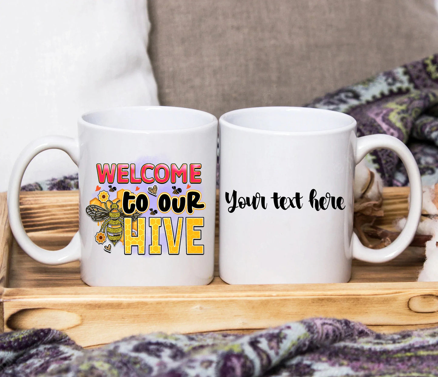 Inspiring Bee Quote Design ~ Choose Your Design ~ Personalised SquidPot