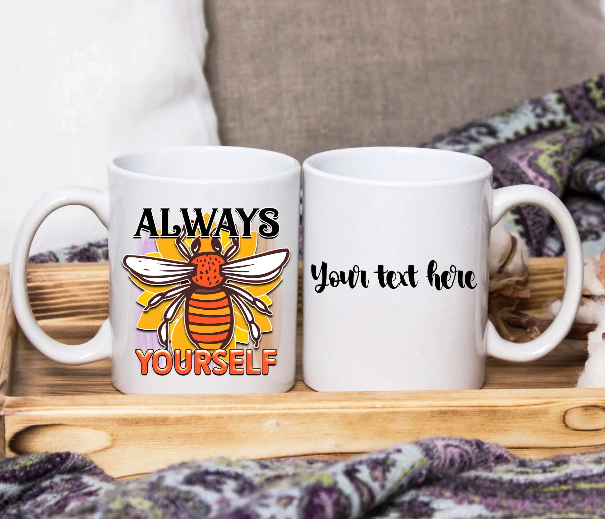 Inspiring Bee Quote Design ~ Choose Your Design ~ Personalised SquidPot