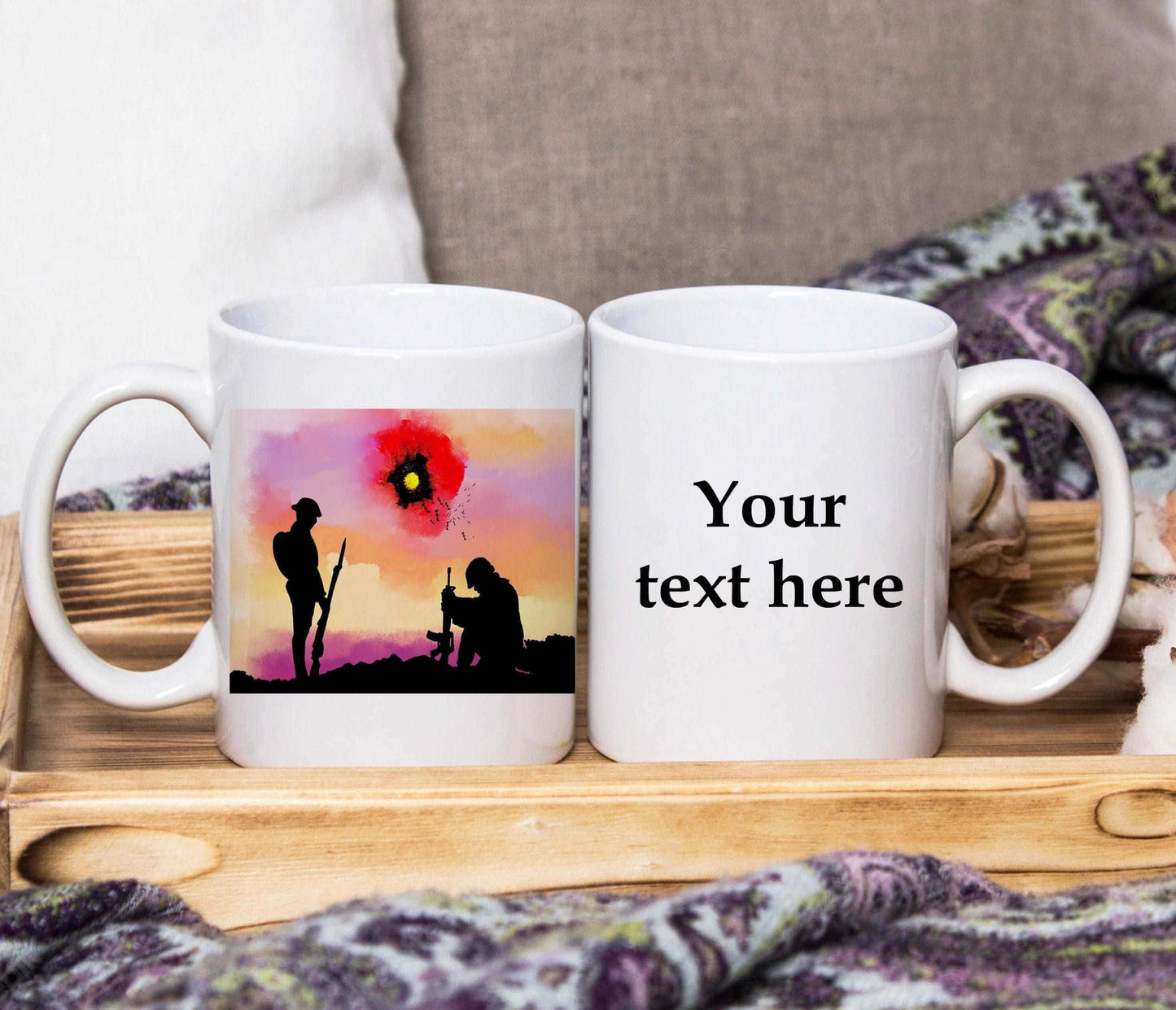 Lest We Forget Remembrance Art Mug (Personalised) - SquidPot