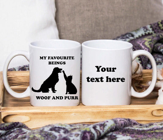 My Favourite Beings Woof & Purr Mug (Personalised) - SquidPot