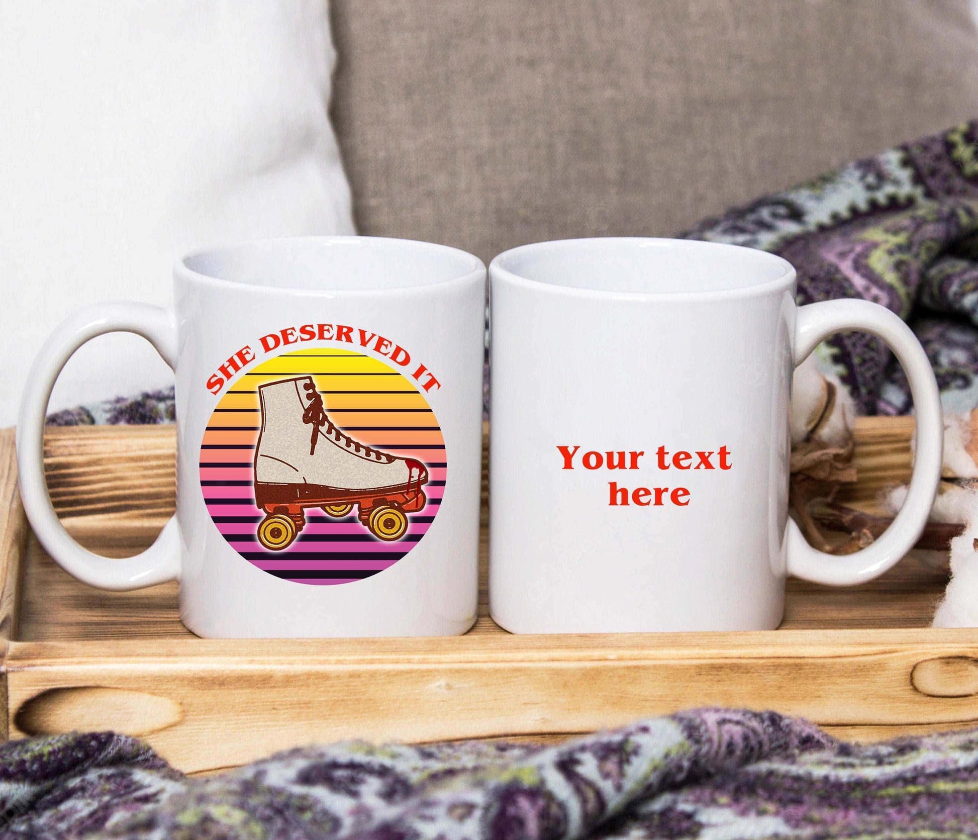 She Deserved It 1980's Stranger Inspired Mug (Personalised) - SquidPot