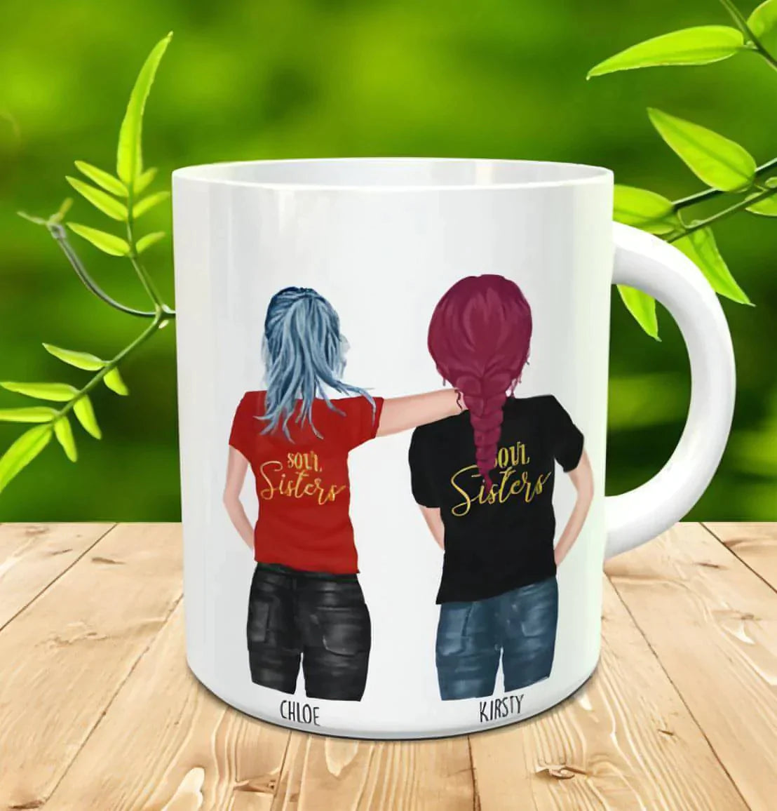 Soul Sisters Custom Skin Tone & Hair Colour/style Mug (Personalised) - SquidPot