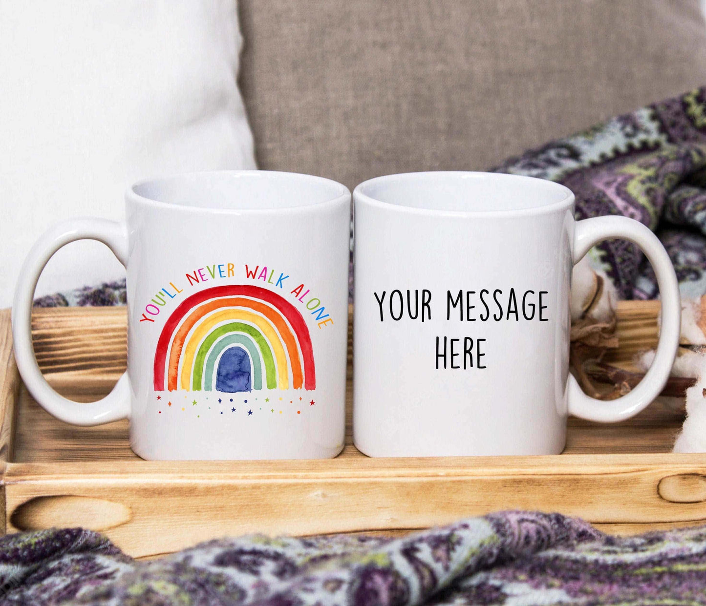 You'll Never Walk Alone Rainbow Mug (Personalised) - SquidPot