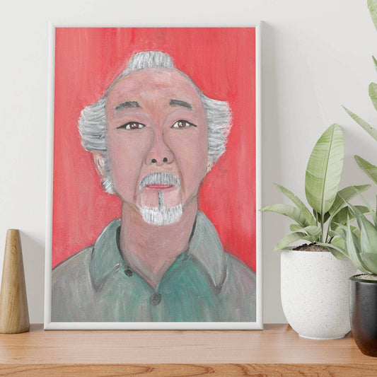 Pat Morita Mr Miyagi Karate Kid A4 Print - SquidPot