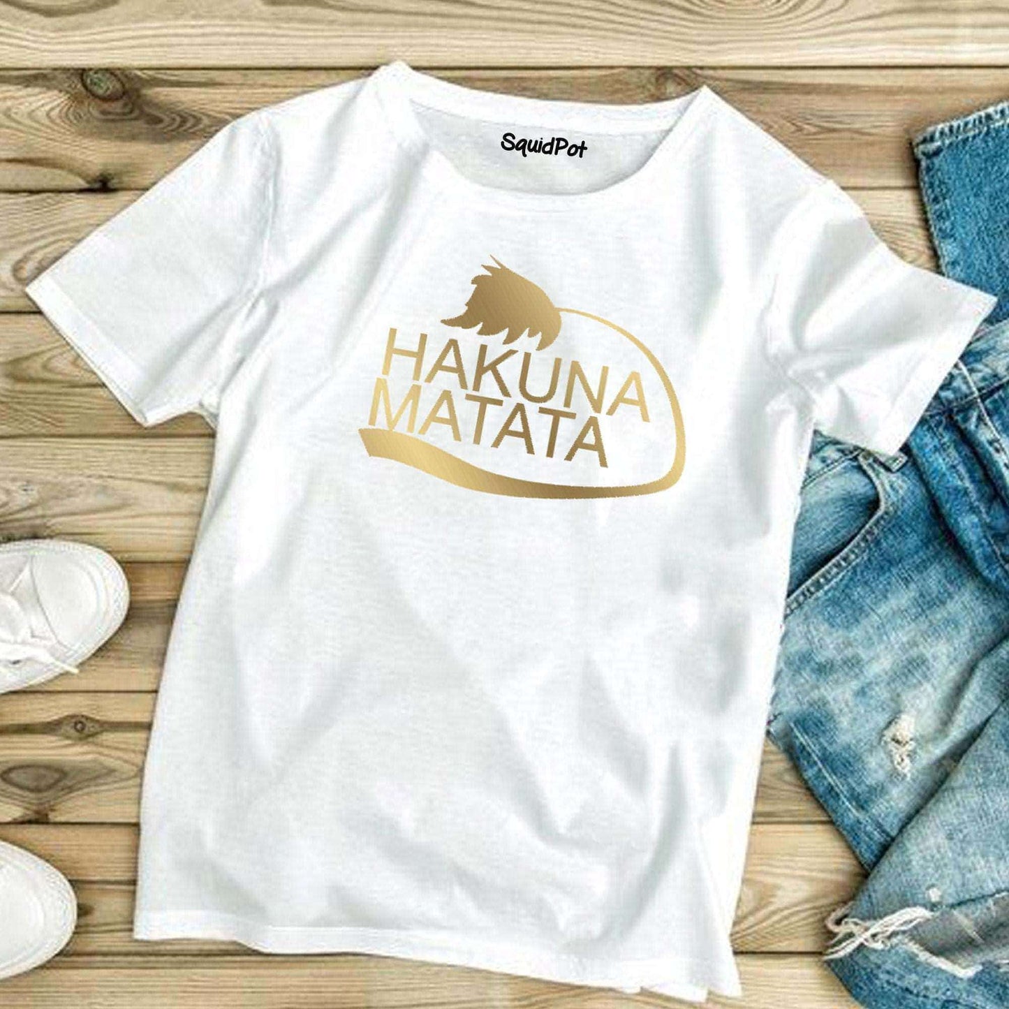 Hakuna Matata Lion Tail T-Shirt - SquidPot