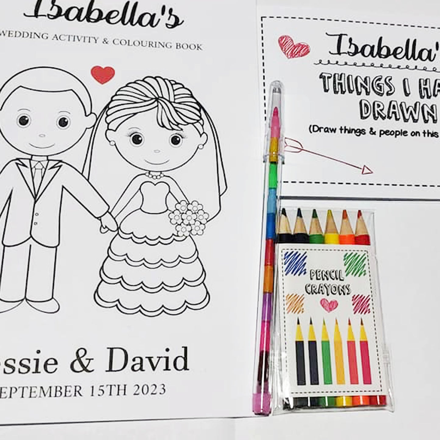 Personalised Child's Wedding Activity & Colouring Set (Multipacks)